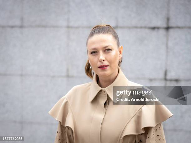 Maria Sharapova attends the Chloe Womenswear Fall/Winter 2022/2023 show as part of Paris Fashion Week on March 03, 2022 in Paris, France.