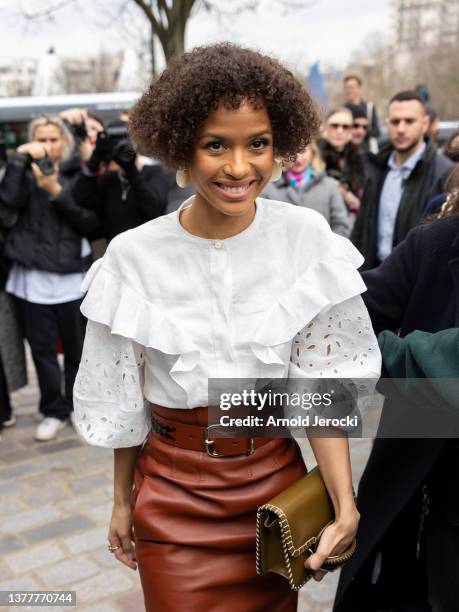 Gugu Mbatha-Raw attends the Chloe Womenswear Fall/Winter 2022/2023 show as part of Paris Fashion Week on March 03, 2022 in Paris, France.