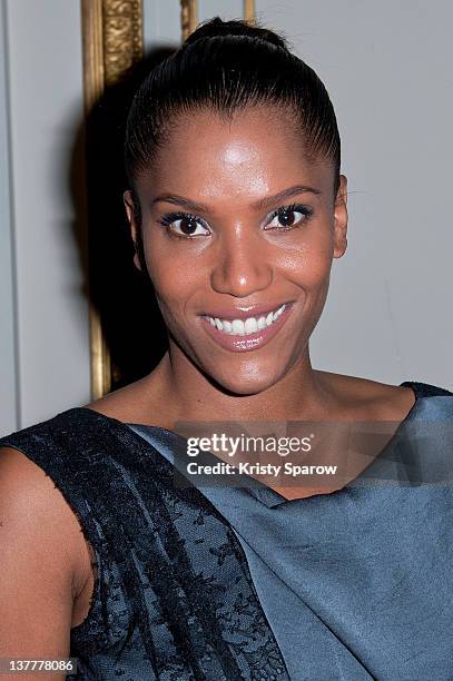 Audrey Chauveau attends the Didit Hediprasetyo Haute Couture Spring / Summer 2012 Show as part of Paris Fashion Week at Hotel Crillon on January 24,...