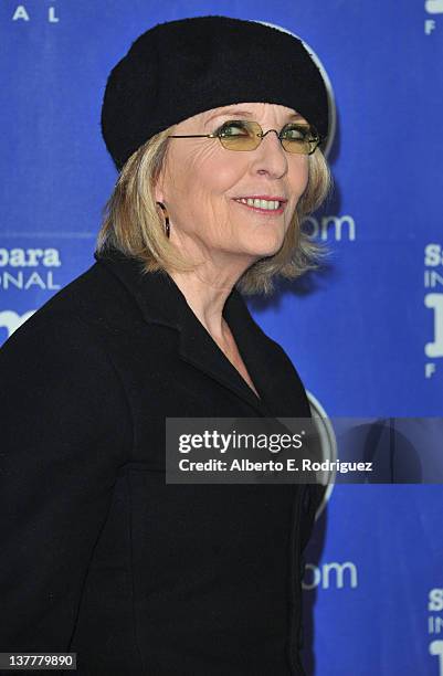 Actress Diane Keaton arrives to the Santa Barbara International Film Festival's opening night premiere of Sony Pictures Classics' "Darling Companion"...