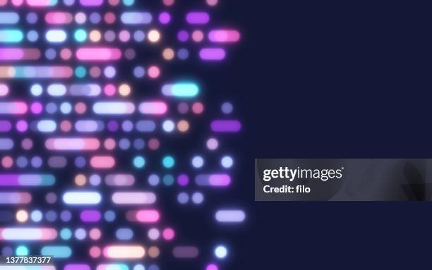 illustrations, cliparts, dessins animés et icônes de abstract dash data scientific dna gel run arrière-plan - manipulation génétique