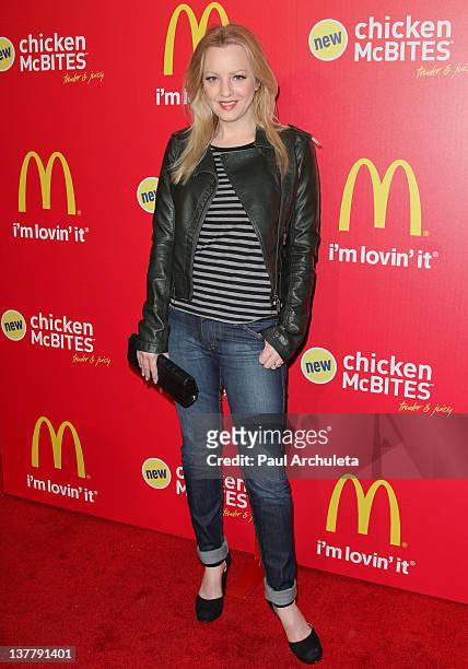 Actress Wendi McLendon-Covey attends McDonald's new chicken McBites launch party at Siren Studios on January 26, 2012 in Hollywood, California.