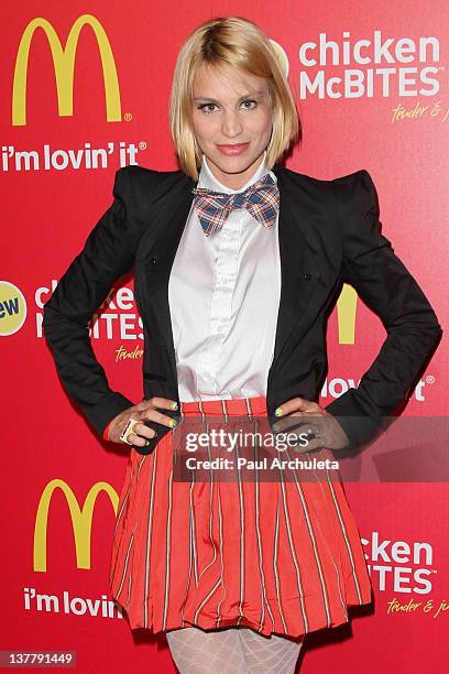 Model / Reality TV Personality Lisa D'Amato attends McDonald's new chicken McBites launch party at Siren Studios on January 26, 2012 in Hollywood,...