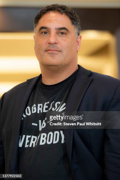 Political commentator, media host, attorney, journalist and creator of The Young Turks, Cenk Uygur is photographed on July 31, 2019 in Detroit,...