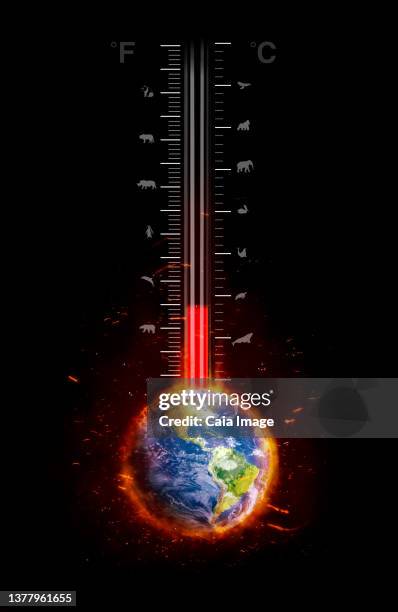 Have A Rising Temperature Temperature Rising On Global Warming Thermometer High-Res Stock Photo ...