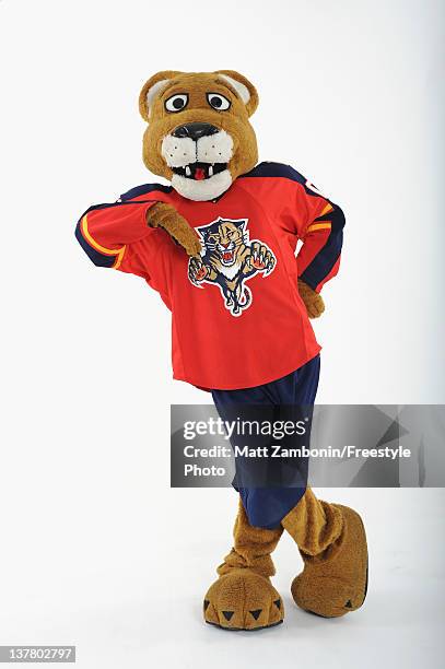 Stanley C. Panther, mascot for the Florida Panthers, poses for a portrait during 2012 NHL All-Star Weekend at Ottawa Convention Centre on January 26,...