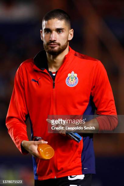Paolo Yrizar of Chivas enter the field prior the 8th round match between Atletico San Luis and Chivas as part of the Torneo Grita Mexico C22 Liga MX...