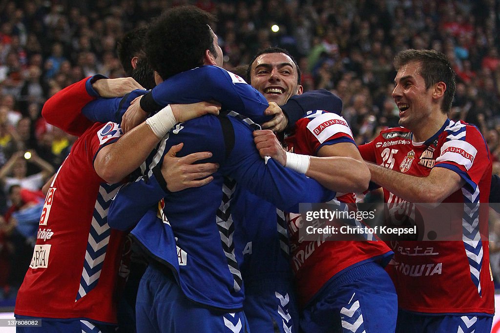 Serbia v Croatia - Semifinal: Men's European Handball Championship 2012