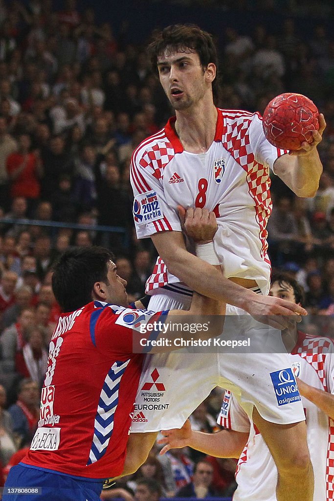 Serbia v Croatia - Semifinal: Men's European Handball Championship 2012