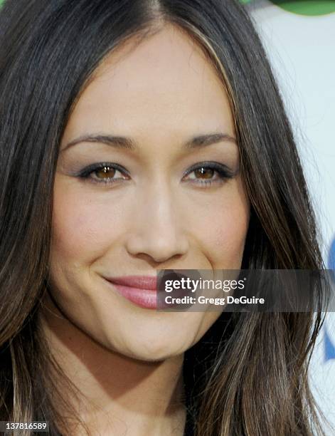 Maggie Q arrives at the CBS, The CW, Showtime Summer Press Tour Party held at The Tent on July 28, 2010 in Beverly Hills, California.