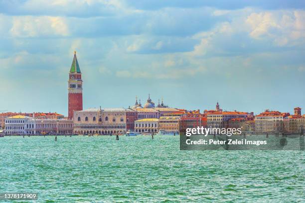 venice, view from the lagoon - venetian lagoon stock pictures, royalty-free photos & images