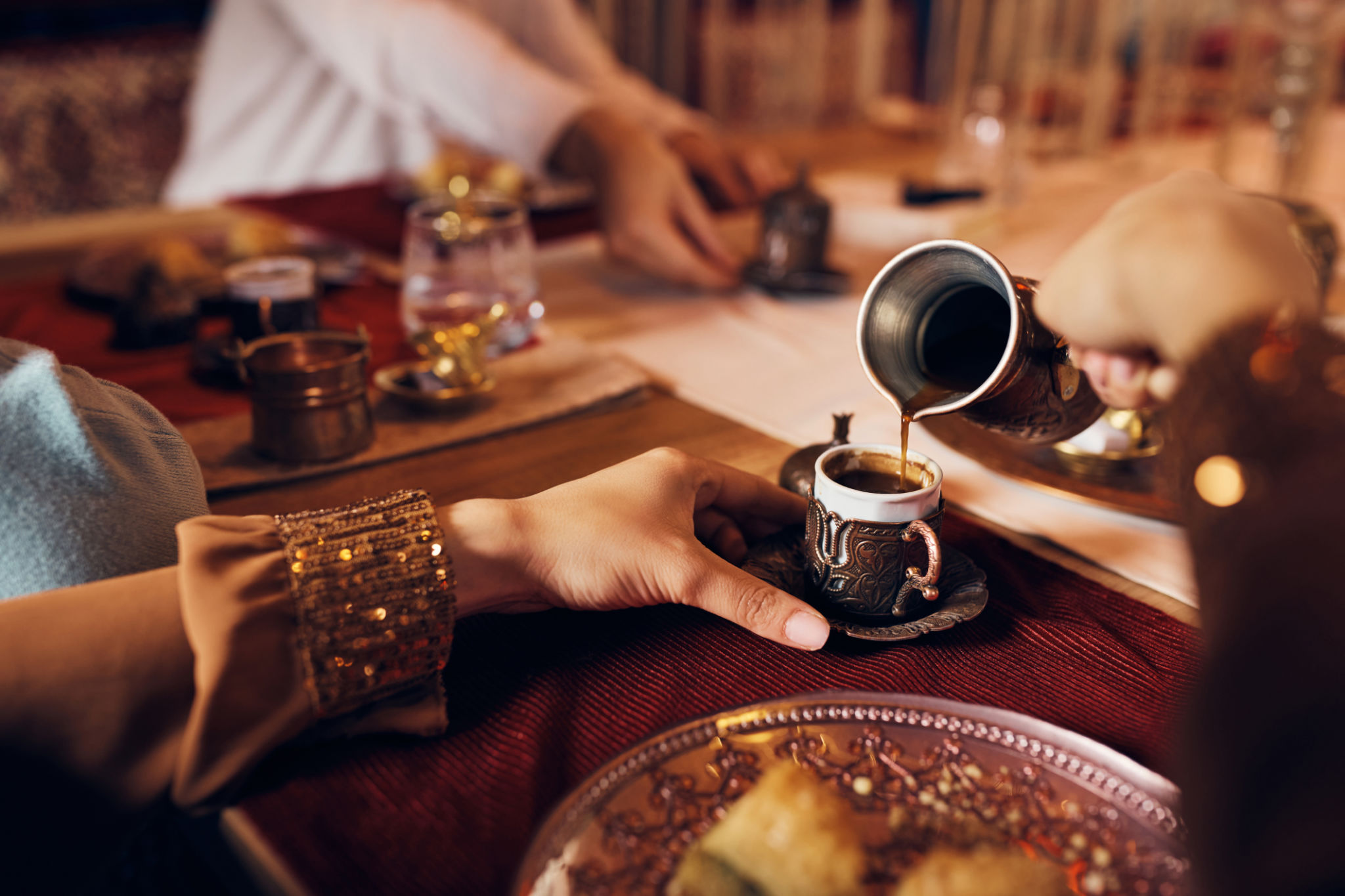 Middle Eastern coffee setting