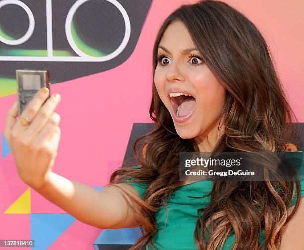 Victoria Justice attends Nickelodeon's 23rd Annual Kids' Choice Awards held at Pauley Pavilion at UCLA on March 27, 2010 in Los Angeles, California.