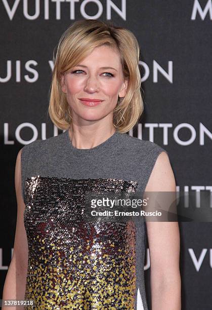 Cate Blanchett attends the 'Maison Louis Vuitton Roma Etoile' Opening Party at Ex Istituto Geologico on January 27, 2012 in Rome, Italy.