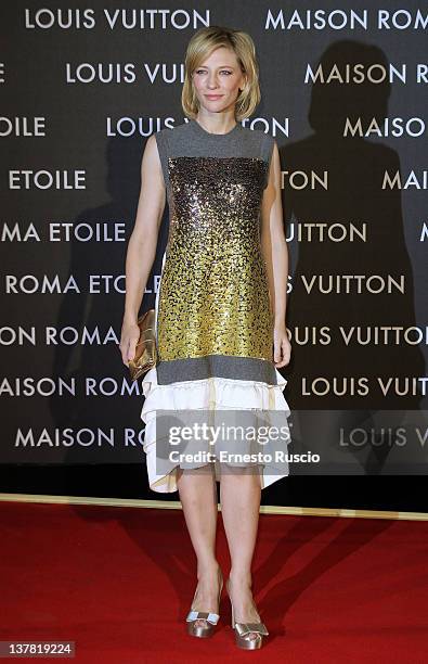 Cate Blanchett attends the 'Maison Louis Vuitton Roma Etoile' Opening Party at Ex Istituto Geologico on January 27, 2012 in Rome, Italy.