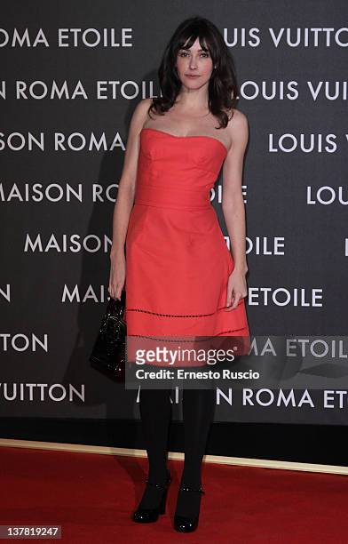 Anita Caprioli attends the 'Maison Louis Vuitton Roma Etoile' Opening Party at Ex Istituto Geologico on January 27, 2012 in Rome, Italy.