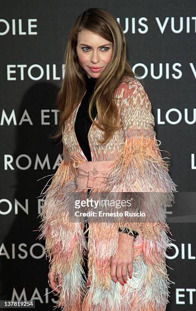 Yvonne Scio attends the 'Maison Louis Vuitton Roma Etoile' Opening Party at Ex Istituto Geologico on January 27, 2012 in Rome, Italy.