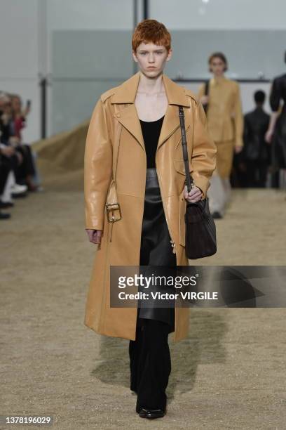 Model walks the runway during the Chloe Ready to Wear Fall/Winter 2022-2023 fashion show as part of the Paris Fashion Week on March 3, 2022 in Paris,...