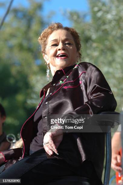 And B singer Etta James performs at the Russian River jazz Festival on September 10, 2006 in Guerneville, California.