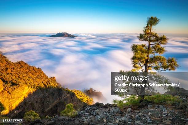 la palma,scenic view of mountains against sky during sunset,spanien,spain - spanien stock pictures, royalty-free photos & images