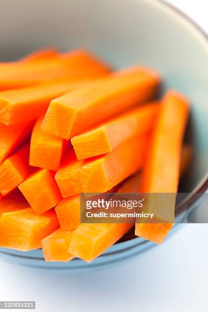 raw carrot sticks - stick plant part stock pictures, royalty-free photos & images