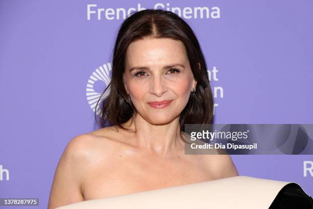 Juliette Binoche attends Film at Lincoln Center's Rendez-Vous With French Cinema opening night screening of "Fire" at Walter Reade Theater on March...