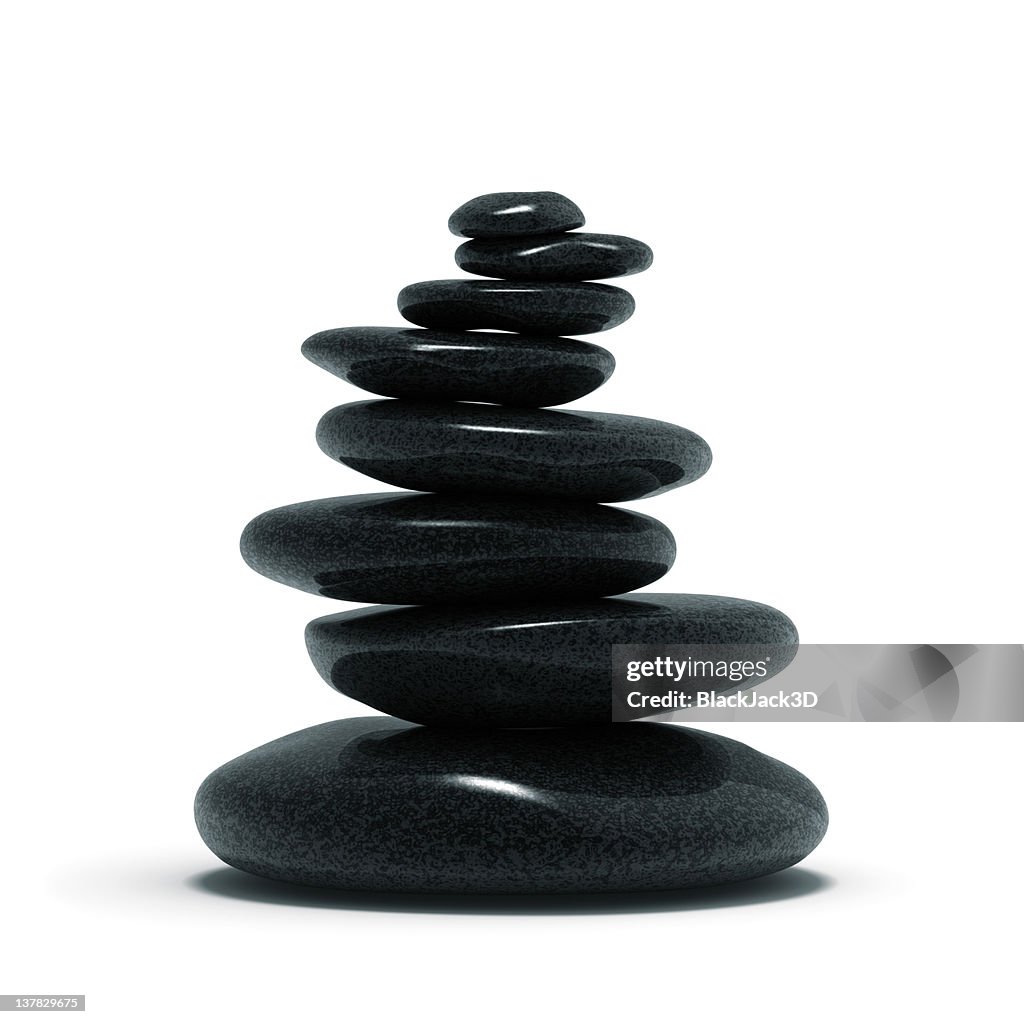 Balancing Steine auf Weiß