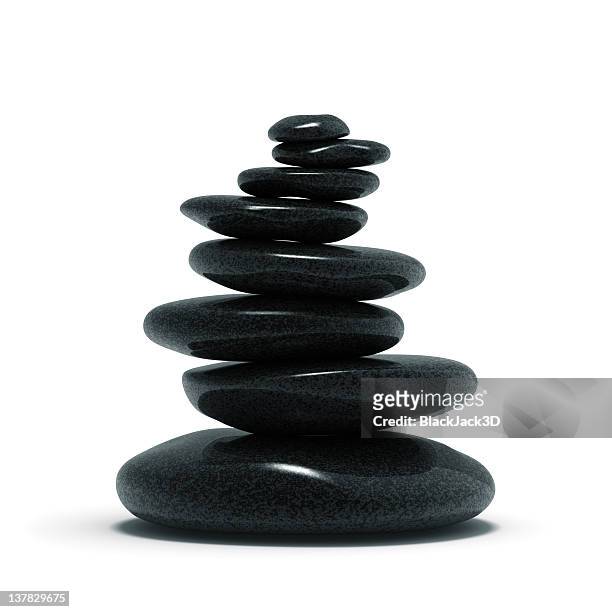balancing stones on white - rock object stock pictures, royalty-free photos & images