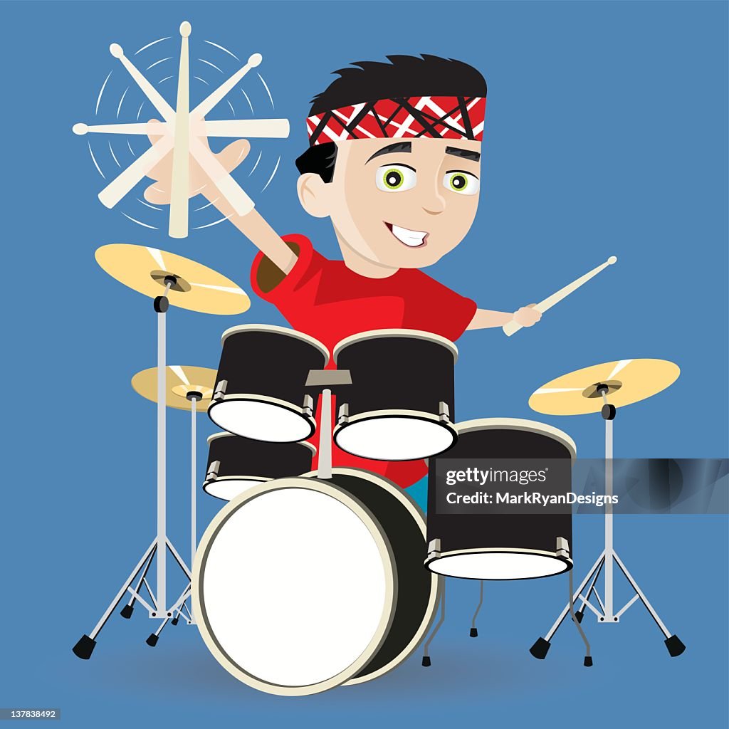 Heavy Metal Drummer High-Res Vector Graphic - Getty Images