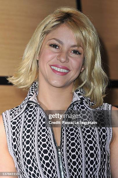 Shakira arrives at Hotel Majestic on January 28, 2012 in Cannes, France.