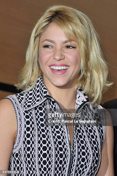 Shakira arrives at Hotel Majestic on January 28, 2012 in Cannes, France.