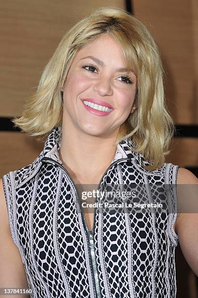 Shakira arrives at Hotel Majestic on January 28, 2012 in Cannes, France.