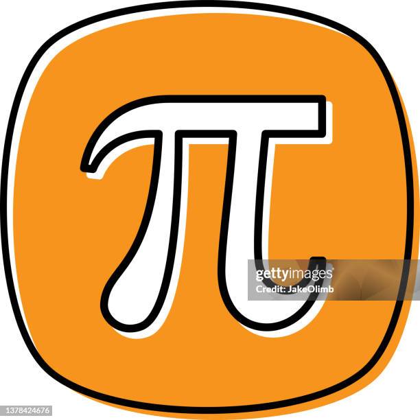 pi doodle 2 - pi day stock illustrations