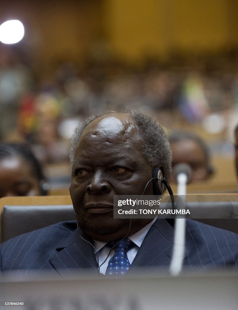 Kenya's President Mwai Kibaki attends th