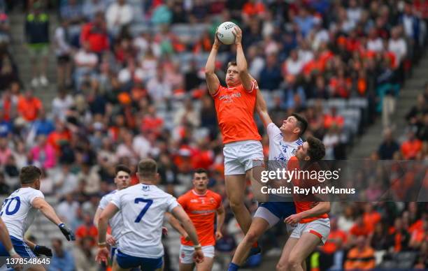 Dublin , Ireland - 1 July 2023; Rian O'Neill of Armagh wins possession from the throw-in during the GAA Football All-Ireland Senior Championship...