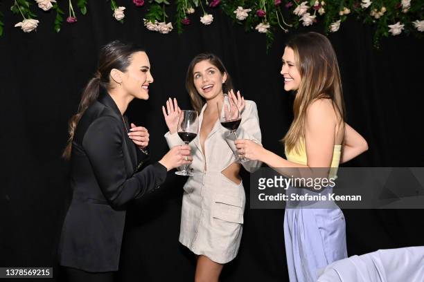Andi Dorfman, Hannah Ann Sluss and Caelynn Miller-Keyes attend Curateur's Spring Supper at the Fairmont Century Plaza on March 03, 2022 in Los...