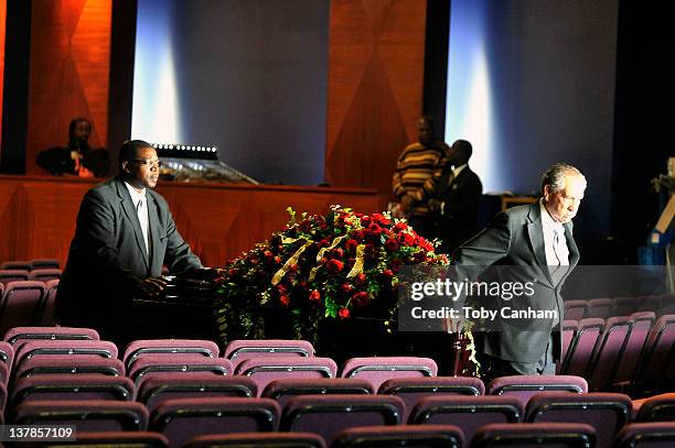 General view of atmosphere at the funeral service of Etta James on January 28, 2012 in Gardena, California.