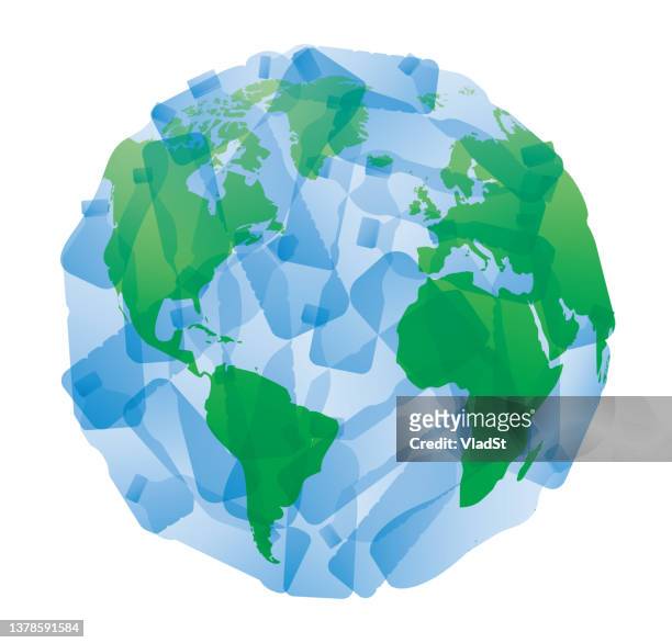 plastic bottles planet earth day environment bottled water recycling concept design - plastic stock illustrations