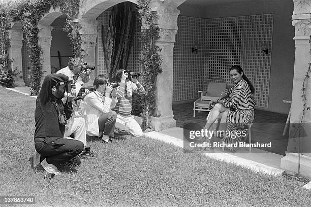 Actress Barbara Carrera during a photocall at the Cannes Film Festival, France, May 1984.