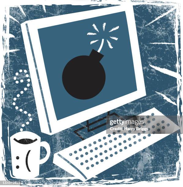Computer Go Boom Computer Blowing Up High-Res Vector Graphic - Getty Images