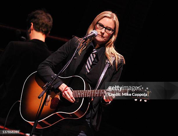 Singer-songwriter Aimee Mann performs at Carnegie Hall on January 28, 2012 in New York City.
