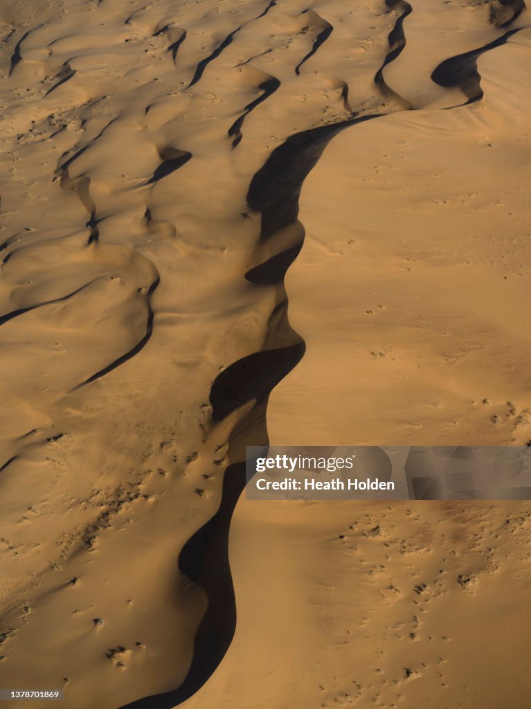 The Namib-Naukluft National Park, aerial landscapes over Sossusvlei, Namibia.