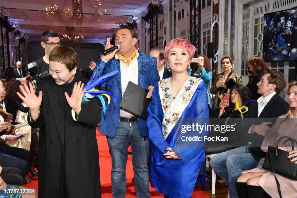 Sylvie Ortega Munos Julie Jardon Lenny Tabourel Mister France 2022 , Allegra De Clermont Tonnerre , Bilal Malek attend the Grace Moon Show as part of...