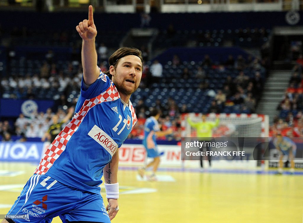 Cupic Rugby Croatia's Ivan Cupic celebrates after scoring a goal during the men's ...