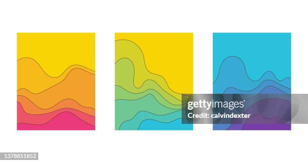 backgrounds set warm and cold colors - wellbeing background stock illustrations