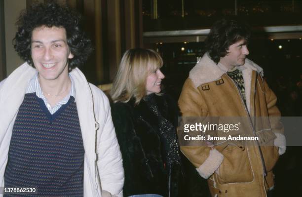 Michel Berger, France Gall and Daniel Balavoine attends premiere of movie "Tous Vedettes" in Paris.