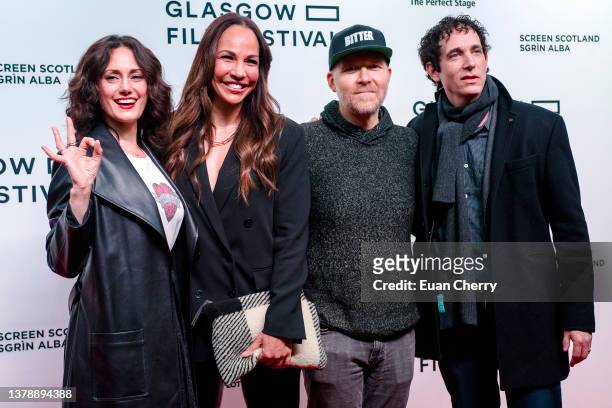 Natalie Brown, Amanda Brugel, Jeremy Lalonden and Jonas Chernick attends "Ashgrove" Preview Screening during Glasgow Film Festival at Glasgow Film...