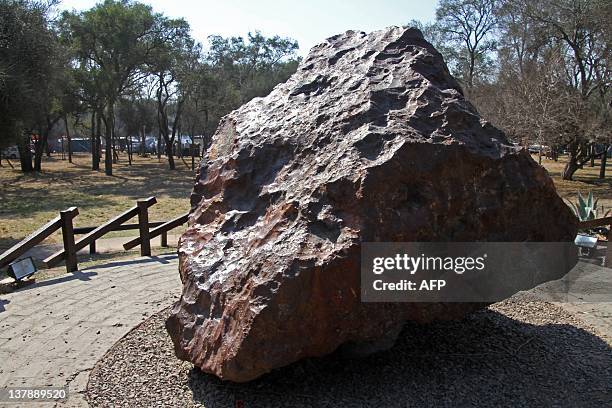 File photo taken on August, 2011 of "El Chaco" meteorite in Gancedo, Chaco province, Argentina, 1100 km north of Buenos Aires. The 37 ton meteorite...