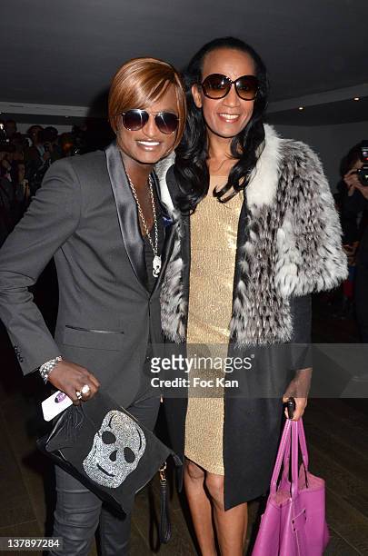 Vincent McDoom and guest attend the Franck Sorbier: Front Row - Paris Fashion Week Haute Couture S/S 2012 at the Pavillon Vendome on January 25, 2012...