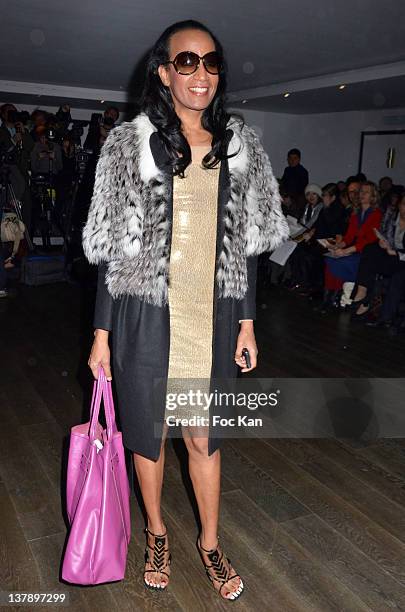 Vincent McDoom attends the Franck Sorbier: Front Row - Paris Fashion Week Haute Couture S/S 2012 at the Pavillon Vendome on January 25, 2012 in...